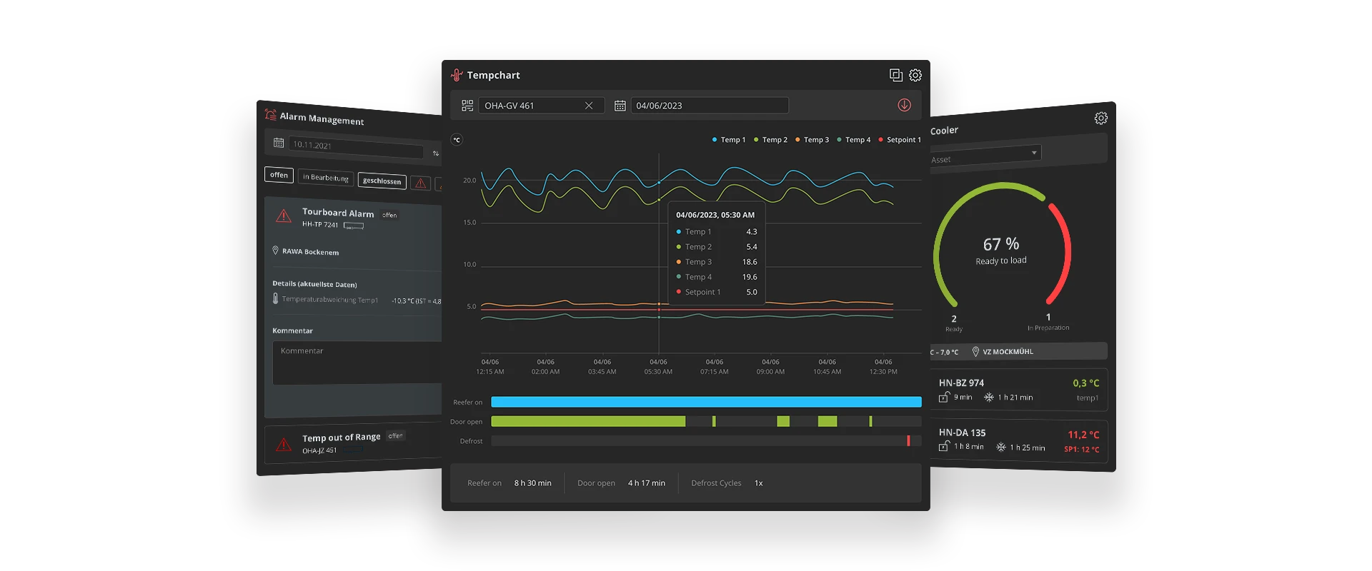 Road Screenshots Temperaturen Darkmode